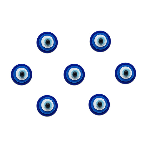 Comet Busters blue evil eye bindi, Nazar protection round forehead sticker with blue and white concentric circles, traditional designer bindi for women, suitable for festivals, puja, cultural events, spiritual wear, and ethnic Indian outfits.