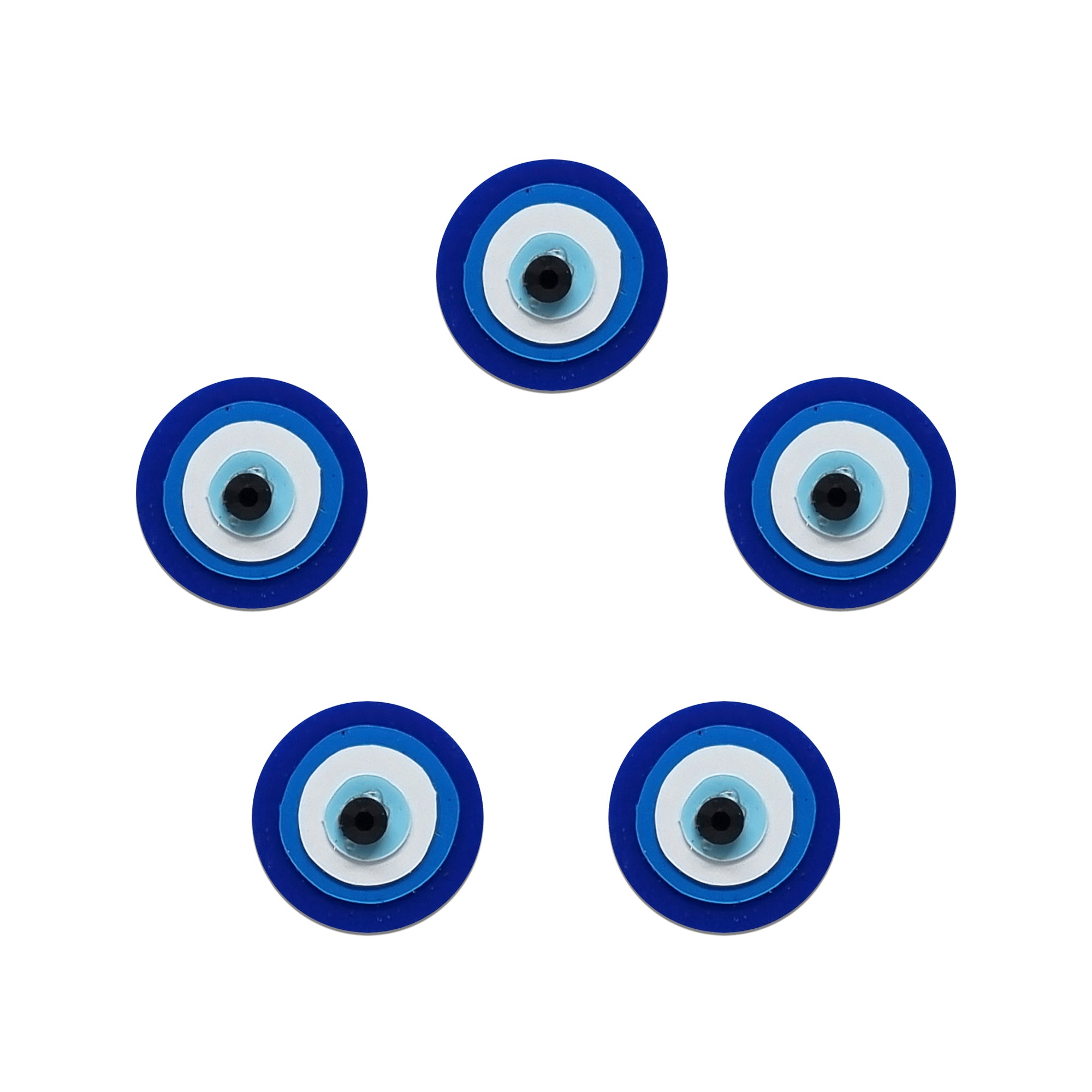 Comet Busters blue evil eye bindi, Nazar protection round forehead sticker with blue and white concentric circles, traditional designer bindi for women, suitable for festivals, puja, cultural events, spiritual wear, and ethnic Indian outfits.