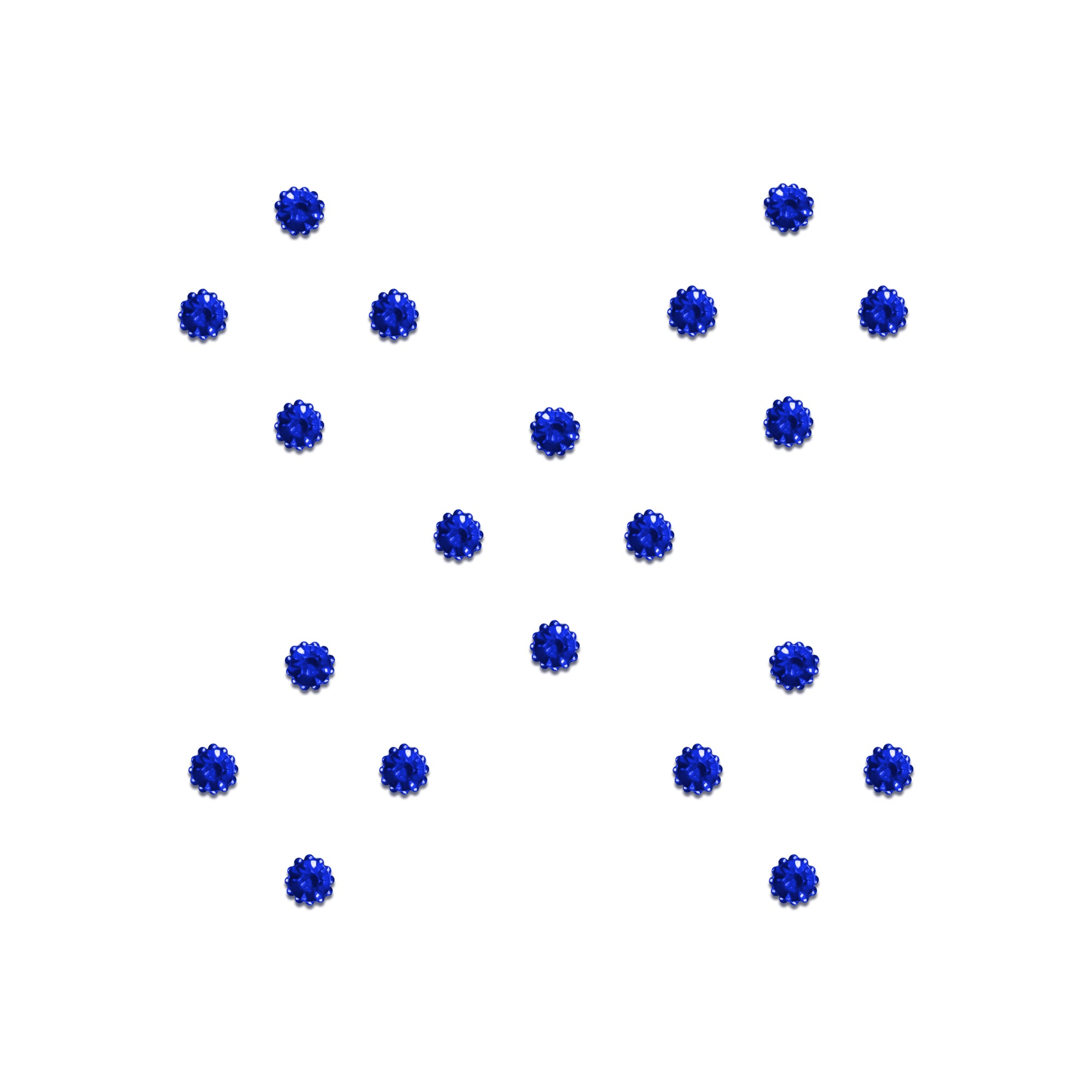 Comet Busters Blue stone bindis featuring round sparkling gemstone-style dot