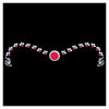 Comet Busters® Red, White, Multicolor Bengali Bindi– PVC, Velvet – Handcrafted, Reusable & Skin-Friendly Bindis for Bridal Wear (Free Size) – Forehead Bindi Stickers for Women & Girls – BIN2446