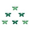 Comet Busters® Green Butterfly – Crystal, Diamond – Handcrafted, Reusable & Skin-Friendly Bindis for Party Wear (10mm) – Forehead Bindi Stickers for Women & Girls – BIN1688