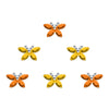 Comet Busters® Yellow, Orange, Multicolor Butterfly – Crystal, Diamond – Handcrafted, Reusable & Skin-Friendly Bindis for Party Wear (10mm) – Forehead Bindi Stickers for Women & Girls – BIN1687
