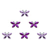 Comet Busters® Purple Butterfly – Crystal, Diamond – Handcrafted, Reusable & Skin-Friendly Bindis for Party Wear (10mm) – Forehead Bindi Stickers for Women & Girls – BIN1693