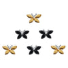 Comet Busters® Gold, Black, Multicolor Butterfly – Crystal, Diamond – Handcrafted, Reusable & Skin-Friendly Bindis for Party Wear (10mm) – Forehead Bindi Stickers for Women & Girls – BIN1697