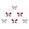 Comet Busters® Pink Butterfly – Crystal, Diamond – Handcrafted, Reusable & Skin-Friendly Bindis for Party Wear (10mm) – Forehead Bindi Stickers for Women & Girls – BIN1696