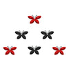 Comet Busters® Red, Black, Multicolor Butterfly – Crystal, Diamond – Handcrafted, Reusable & Skin-Friendly Bindis for Party Wear (10mm) – Forehead Bindi Stickers for Women & Girls – BIN1690