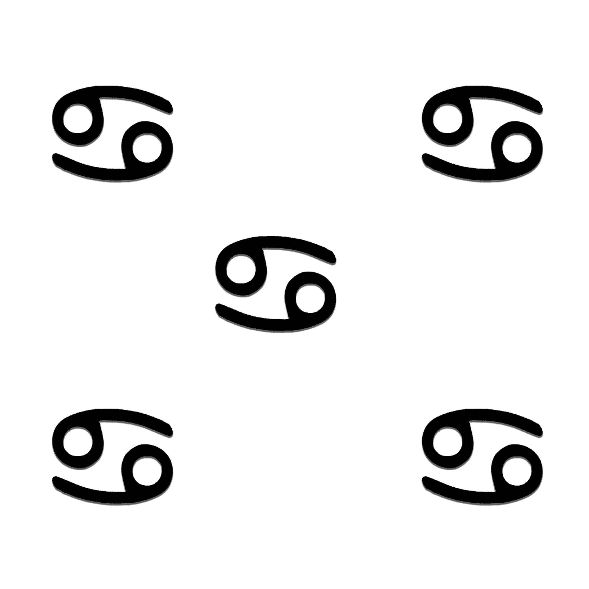 Comet Busters Cancer zodiac symbol bindi featuring the classic Cancer astrology sign in a bold black design, perfect for spiritual expression, astrology lovers, and contemporary ethnic styling.
