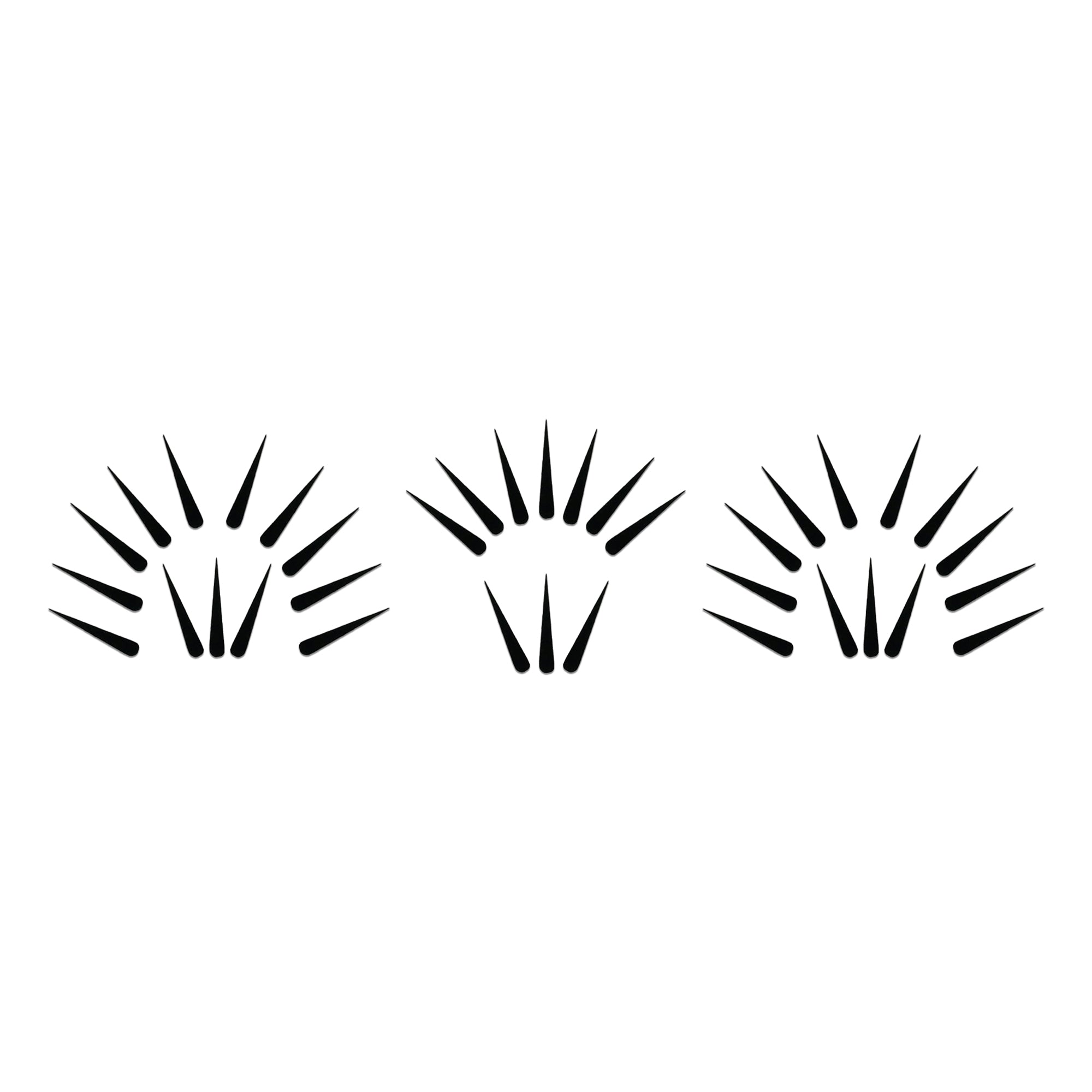 Comet Busters black tilak bindis featuring slim elongated for traditional, devotional, and ethnic forehead styling.