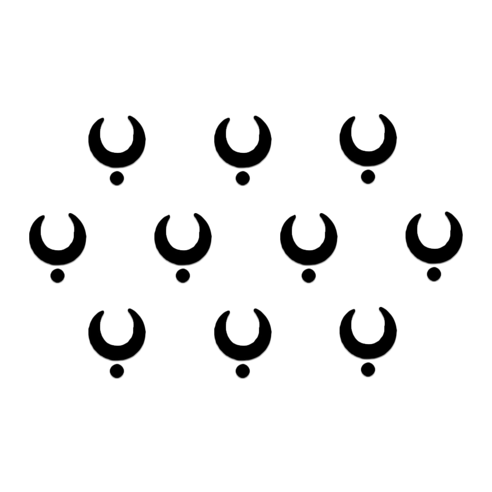 Comet Busters Classic Crescent Moon Designer Black Bindi for Women and Girls, elegant crescent-shaped reusable forehead sticker bindi, minimalist traditional ethnic fashion accessory.