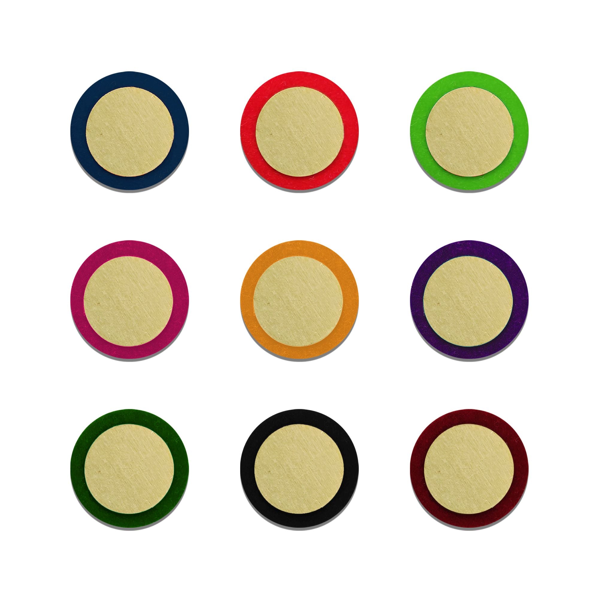 Indira by Comet Busters® Classic Gold Disc Designer Bindi Collection | Premium Metallic Velvet Bindis for Women & Girls