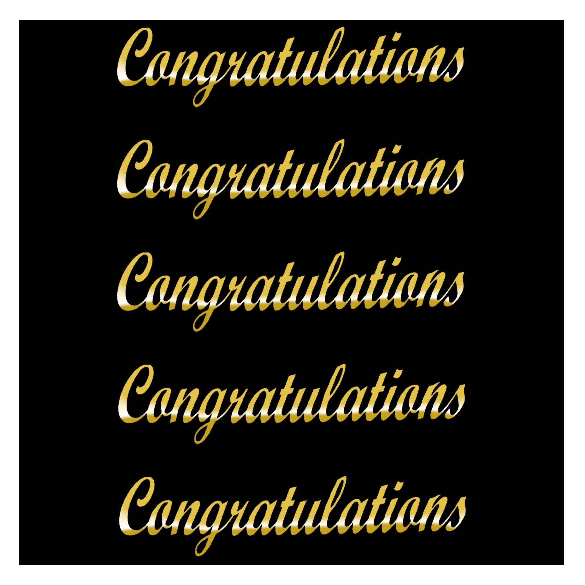 Comet Busters decorative Congratulations sticker designed in elegant cursive typography with a self-adhesive backing, suitable for celebration décor, gift boxes, greeting cards, journals, and DIY creations.