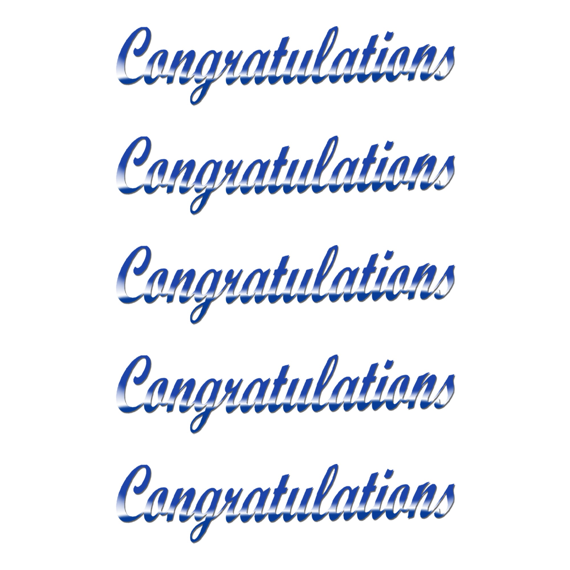 Comet Busters Congratulations calligraphy sticker with premium blue handwritten script, ideal for graduation celebrations, achievements, weddings, anniversaries, invitations, photo albums, and creative craft projects.