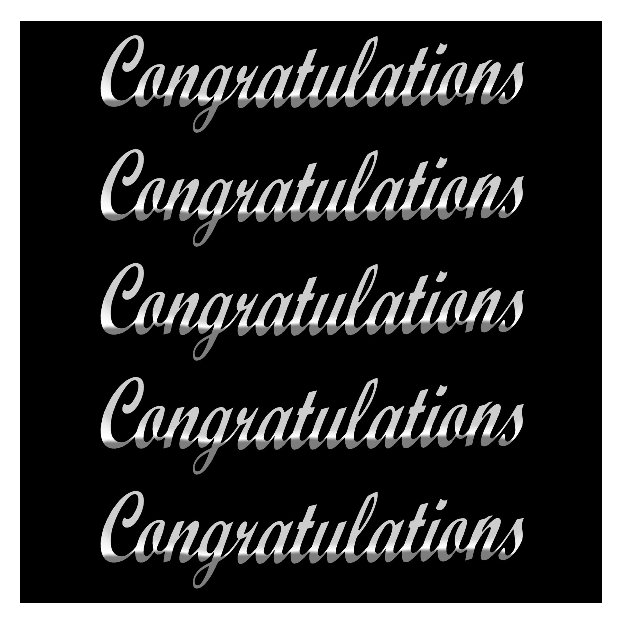 Comet Busters premium Congratulations text sticker with elegant blue script lettering and self-adhesive design, ideal for handmade cards, scrapbook pages, party decorations, gift packaging, and creative celebration projects.