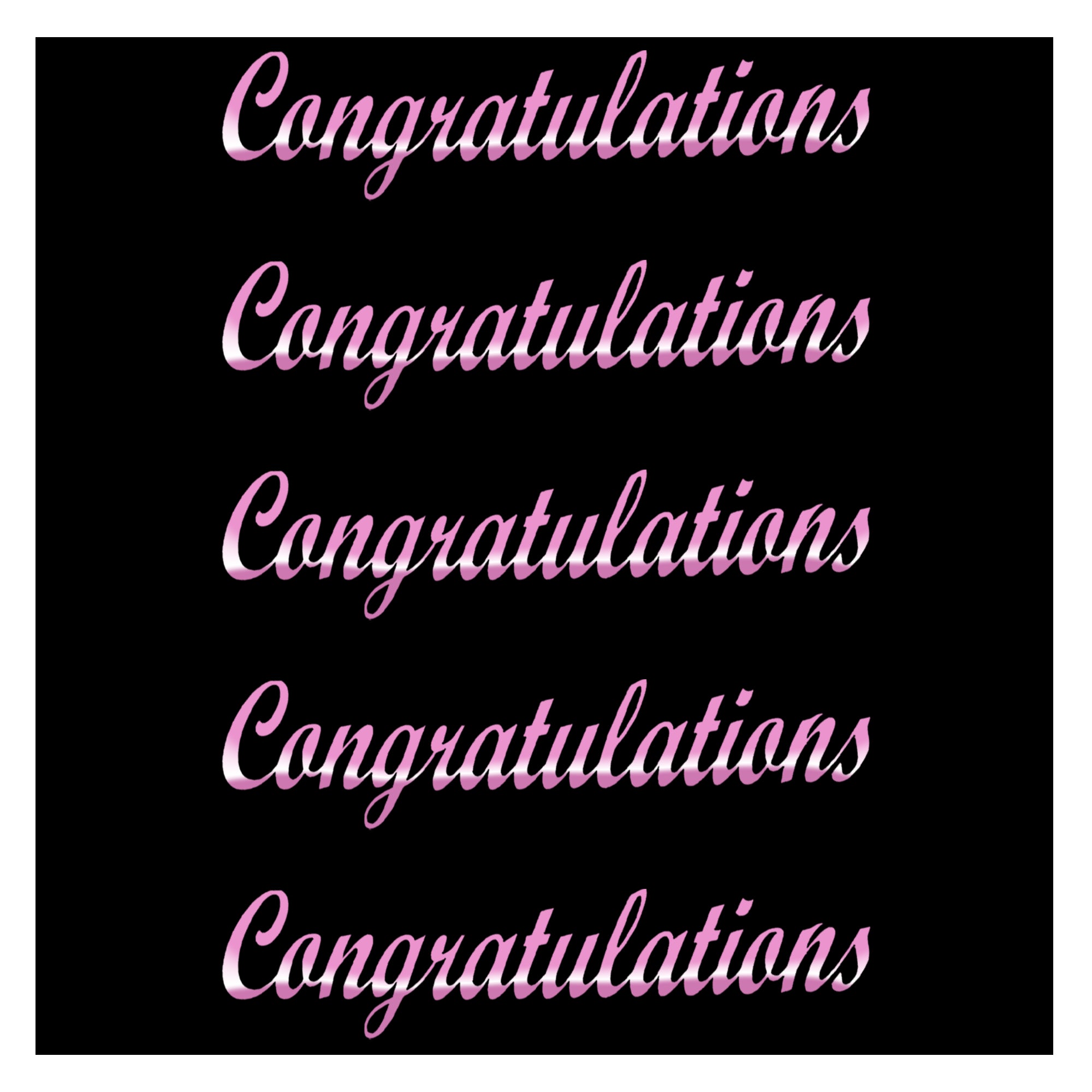 Comet Busters Congratulations lettering sticker in stylish blue script font, perfect for congratulatory gifts, graduation parties, wedding celebrations, baby showers, envelopes, and decorative craft applications.