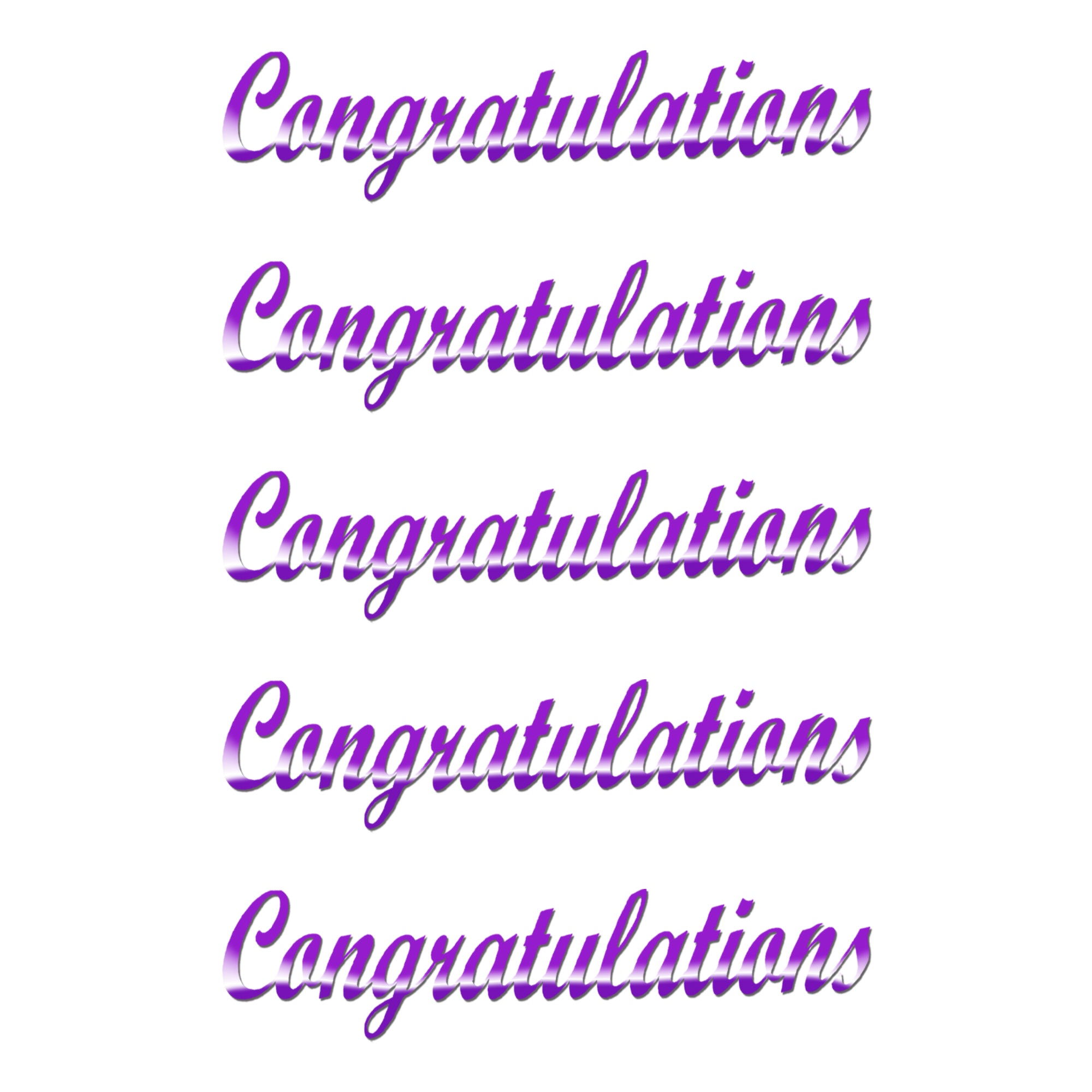 Comet Busters Congratulations lettering sticker in stylish blue script font, perfect for congratulatory gifts, graduation parties, wedding celebrations, baby showers, envelopes, and decorative craft applications.