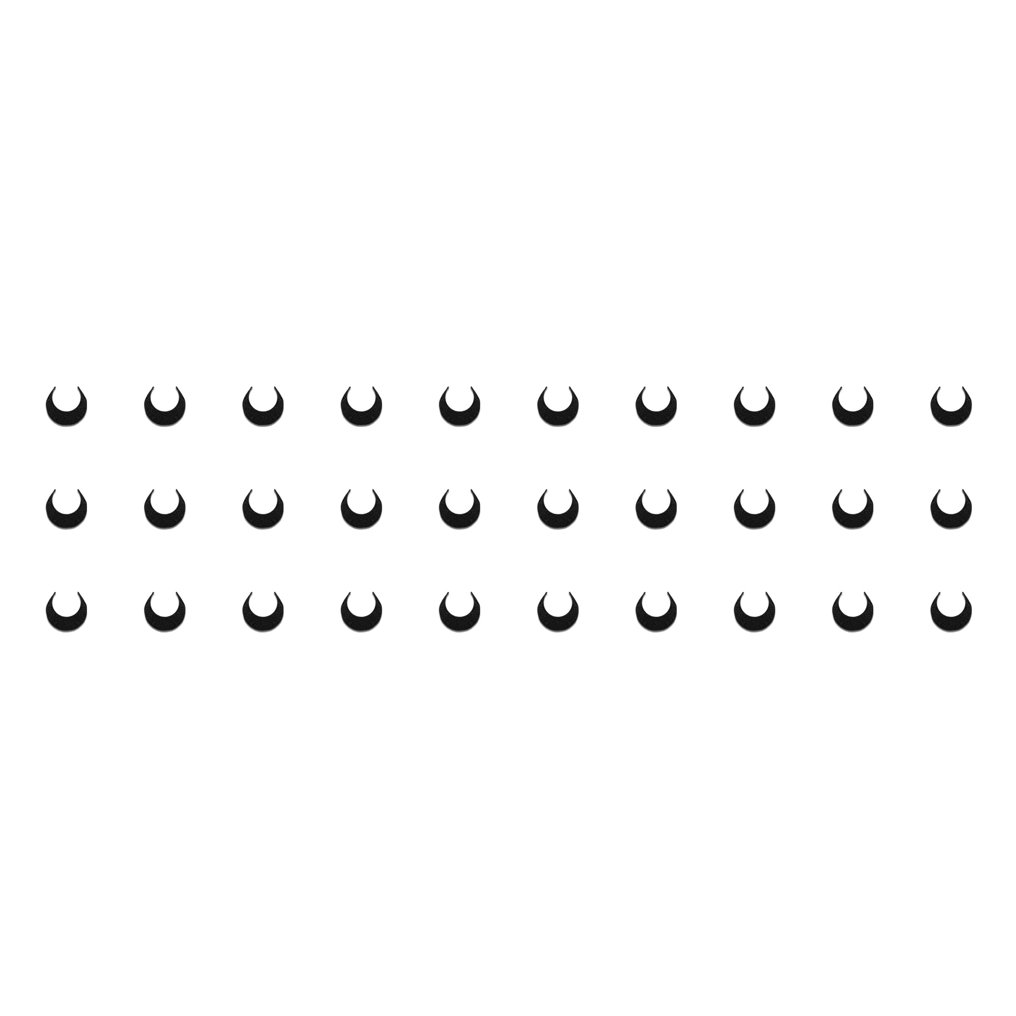 Comet Busters crescent moon shaped bindi in Black for women and girls