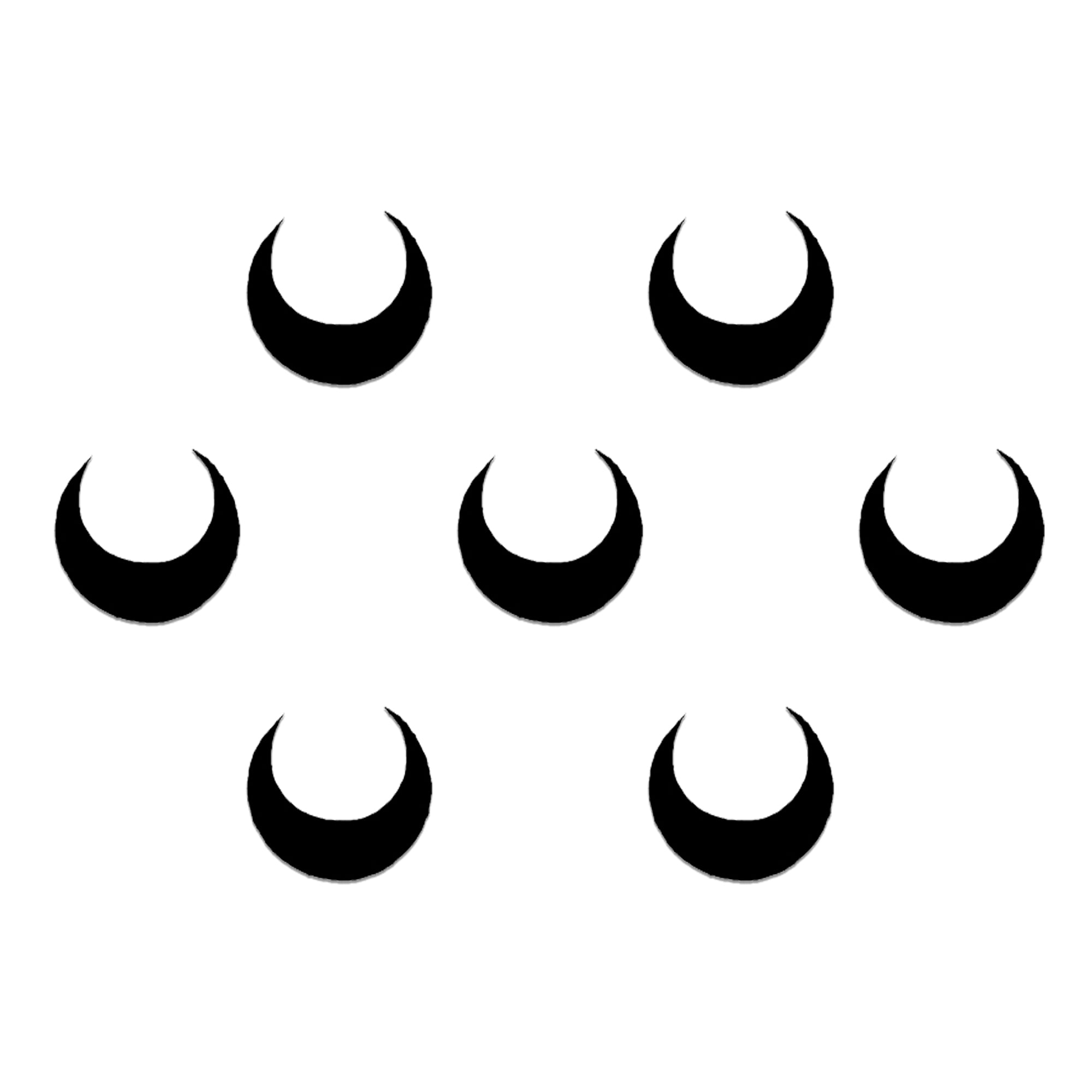 Comet Busters Abstract Moon Fusion Bindi | Black Crescent Moon Designer Bindi | Celestial Forehead Sticker for Women & Girls | Reusable Fusion Fashion and Traditional Wear Bindi.
