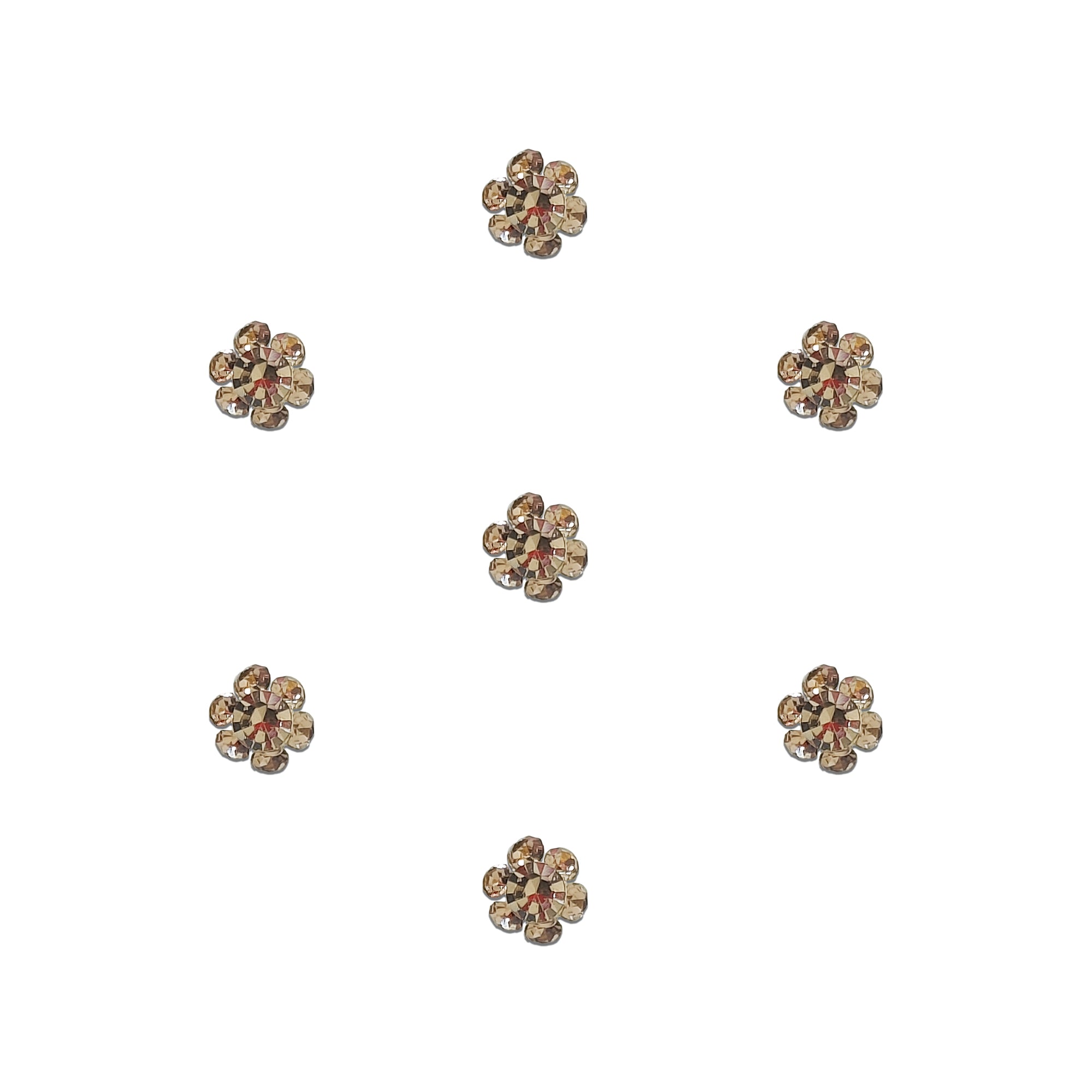Comet Busters® Gold Floral Classic Bindis – Handcrafted, Reusable, Skin-Safe Indian Forehead Stickers for Women