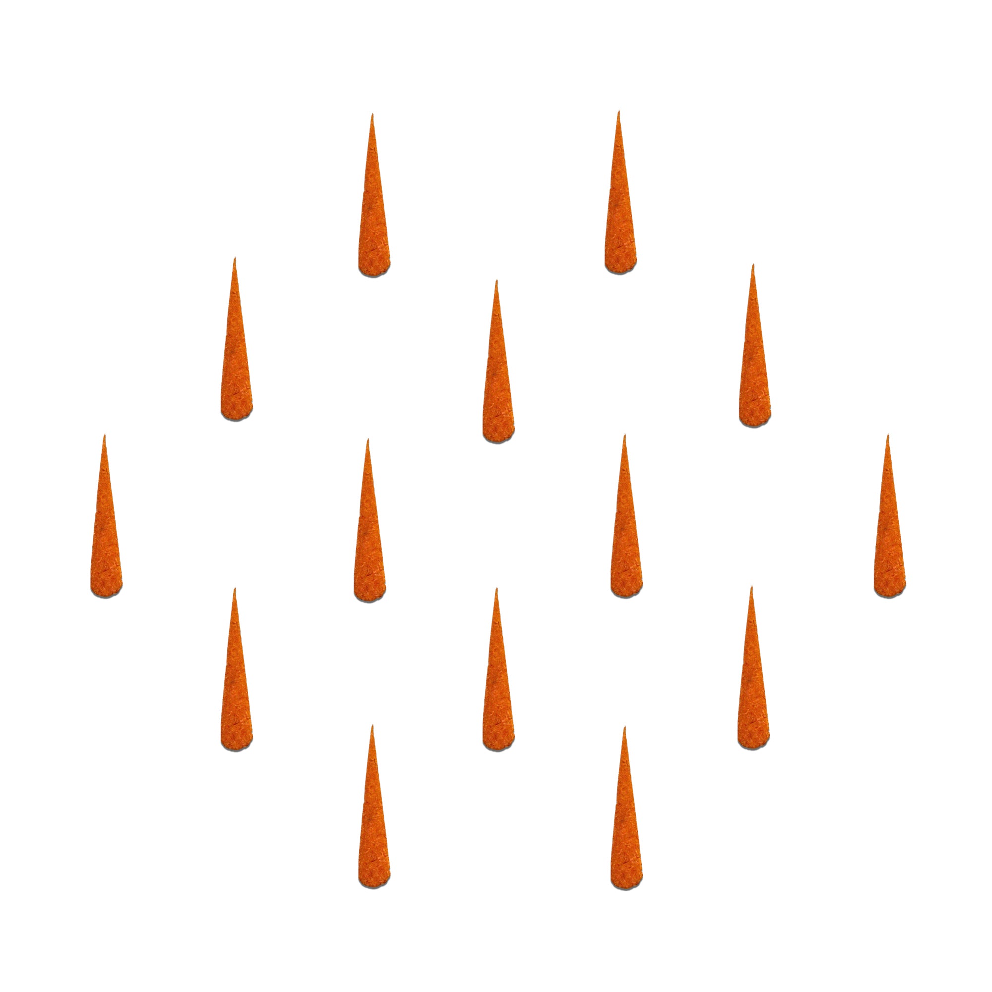 Comet Busters Classic Orange Long Drop Bindis featuring a sleek elongated teardrop Premium self-adhesive bindis designed for traditional wear, festive occasions, cultural events, dance performances, and everyday ethnic styling.