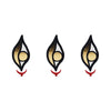 Comet Busters® Black, Gold, Red, Multicolor Spiritual – PVC – Handcrafted, Reusable & Skin-Friendly Bindis for Casual Wear (22mm) – Forehead Bindi Stickers for Women & Girls – BIN1852