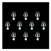Comet Busters® White Trishul Mahakal Bindis – 12mm Spiritual Bindi for Women & Girls (10 Bindis) (BIN2567)