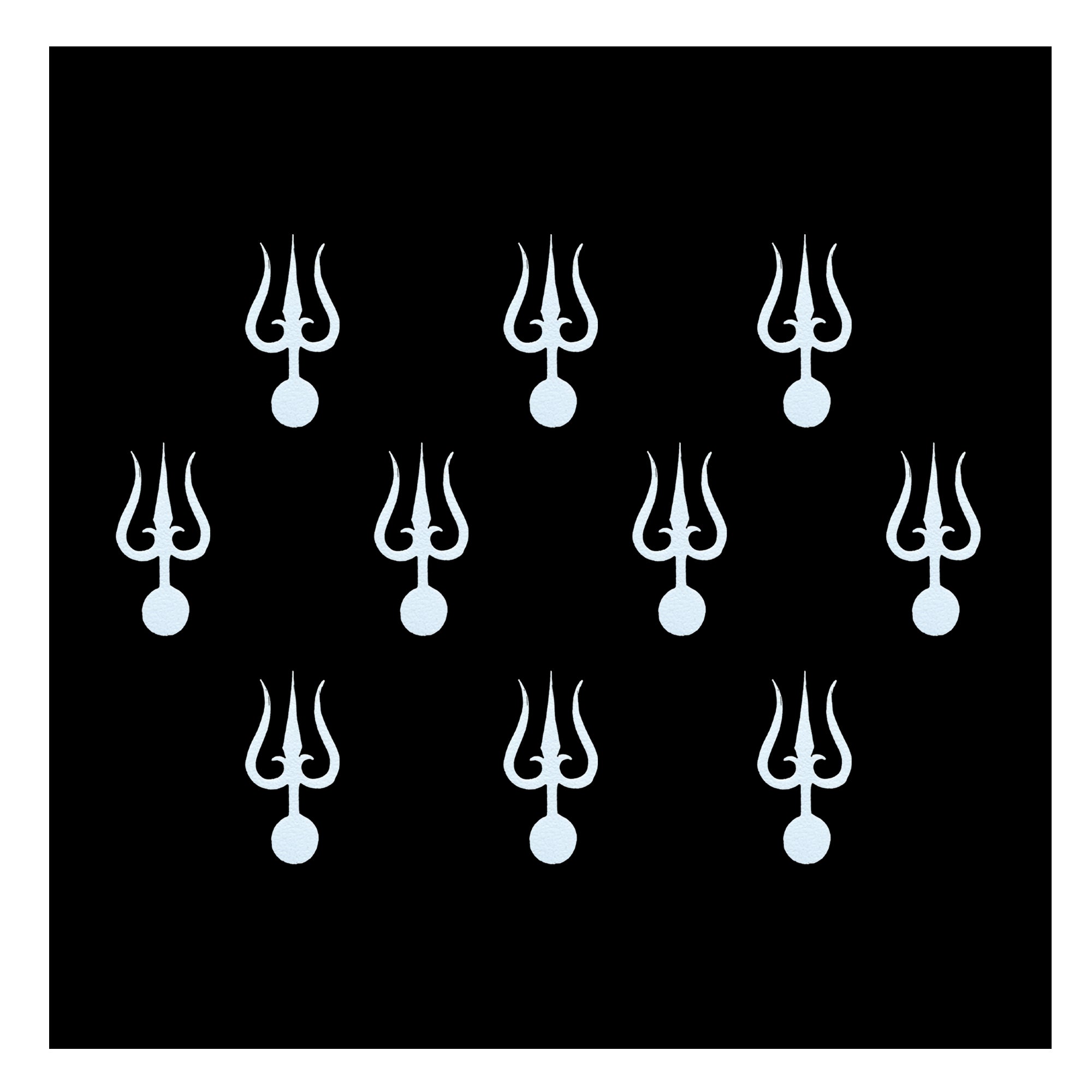 Spiritual Shiv trishul forehead bindis