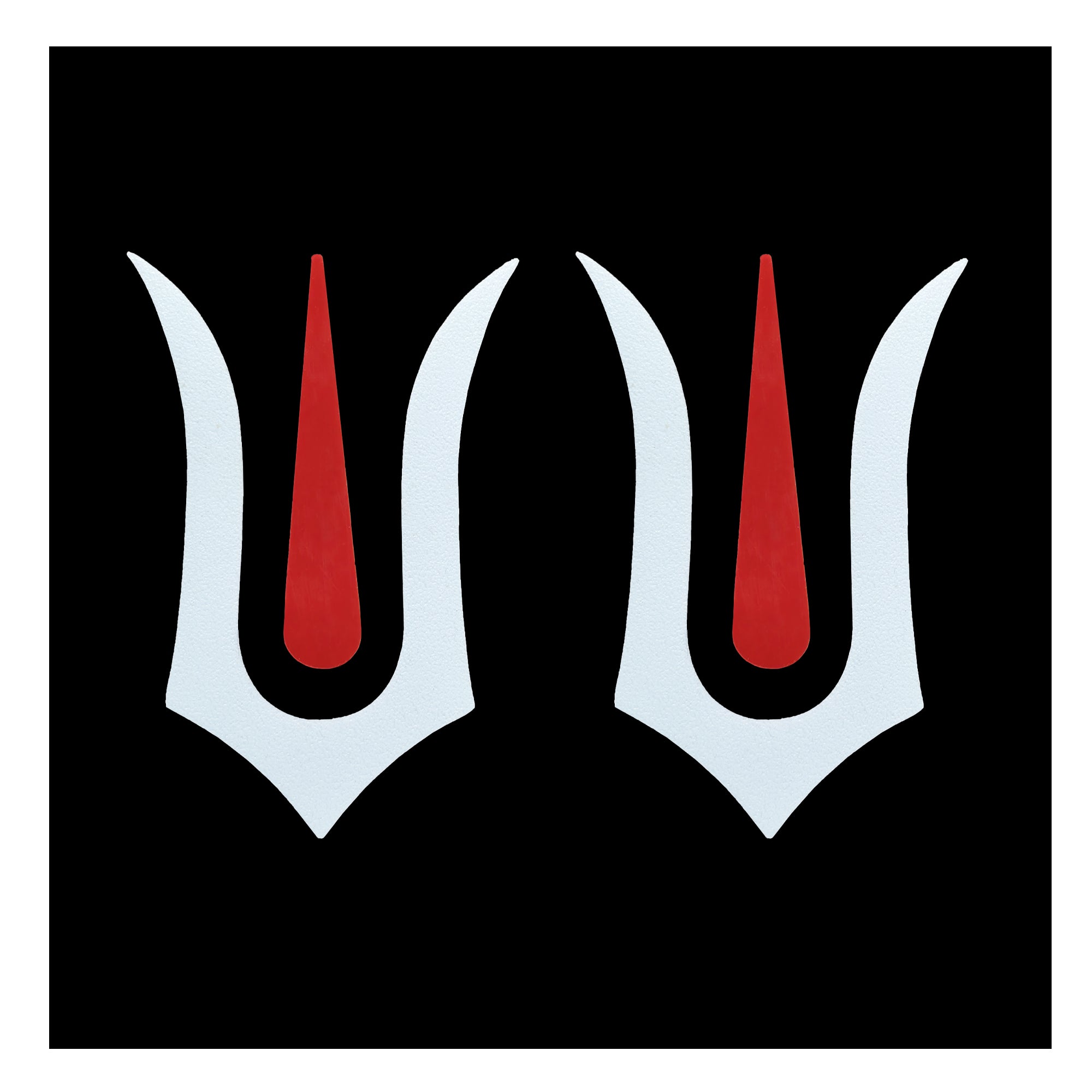 Religious White and Red Tilak Bindis