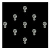 Comet Busters® Silver Diamond Dot – Diamond – Handcrafted, Reusable & Skin-Friendly Bindis for Party Wear (5mm) – Forehead Bindi Stickers for Women & Girls – BIN1629