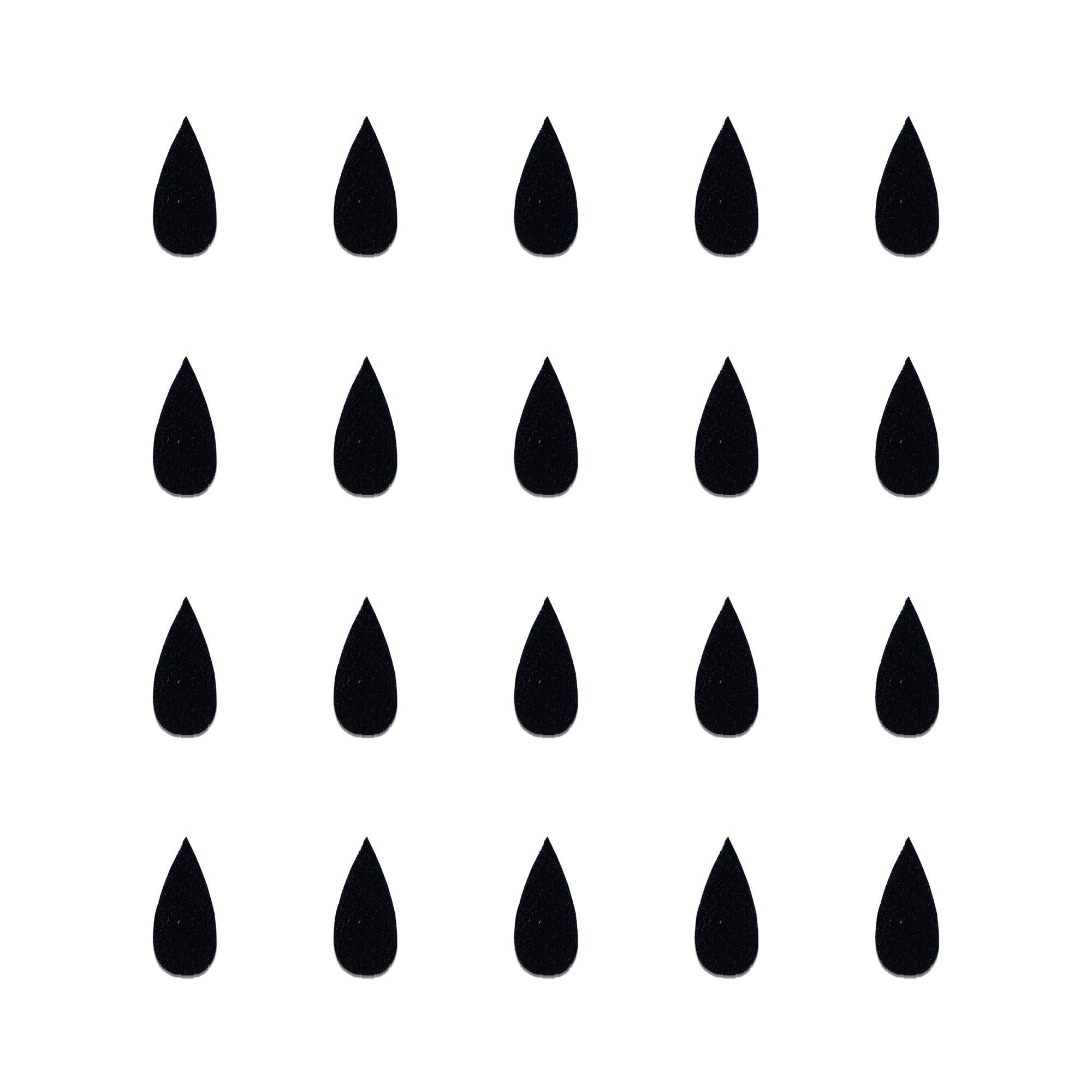 Comet Busters black velvet teardrop bindi collection featuring classic plain forehead bindis for women and girls.