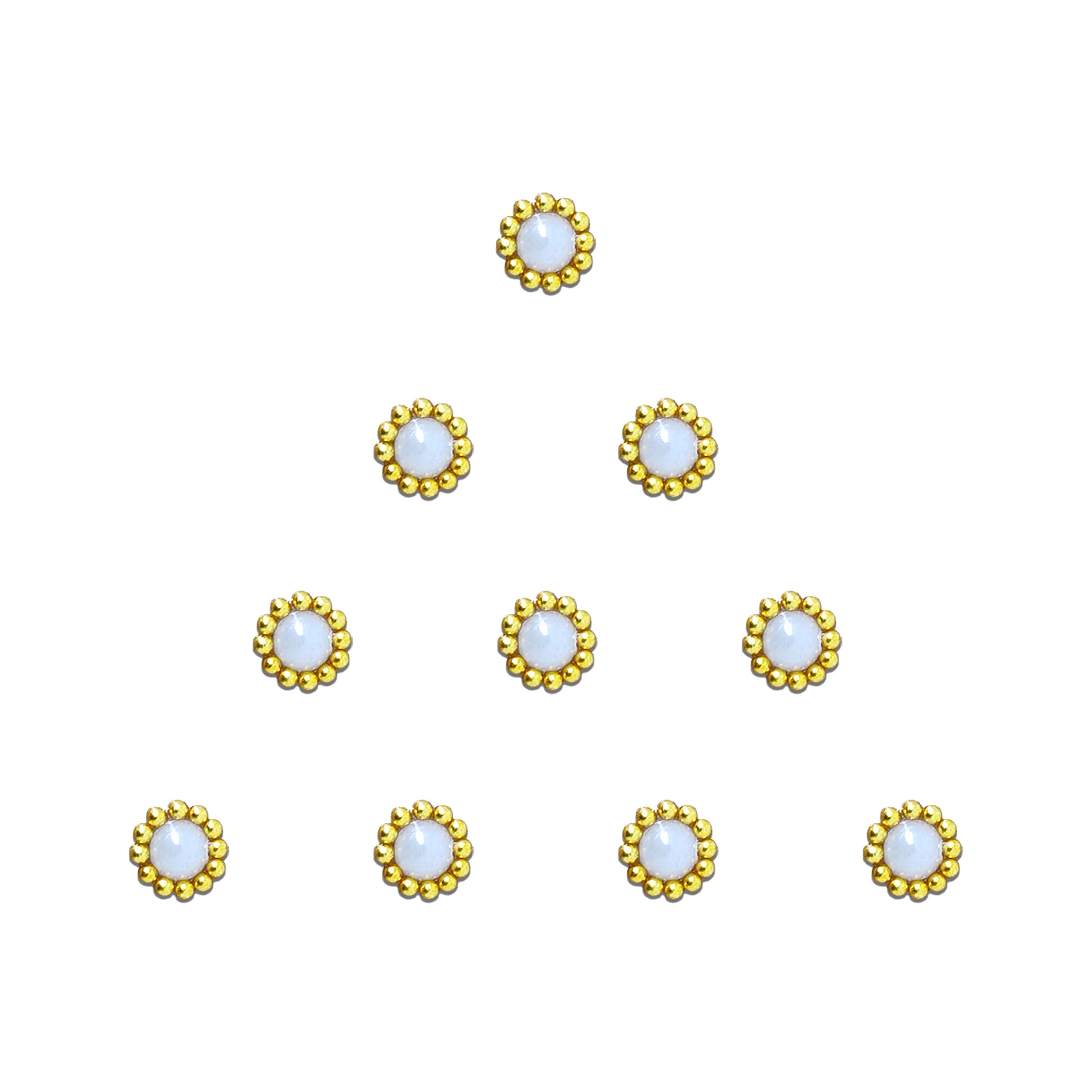 Comet Busters crystal sunburst floral bindi with round center stone, self-adhesive designer bindi for women and girls, ideal for bridal, festive and traditional occasions.