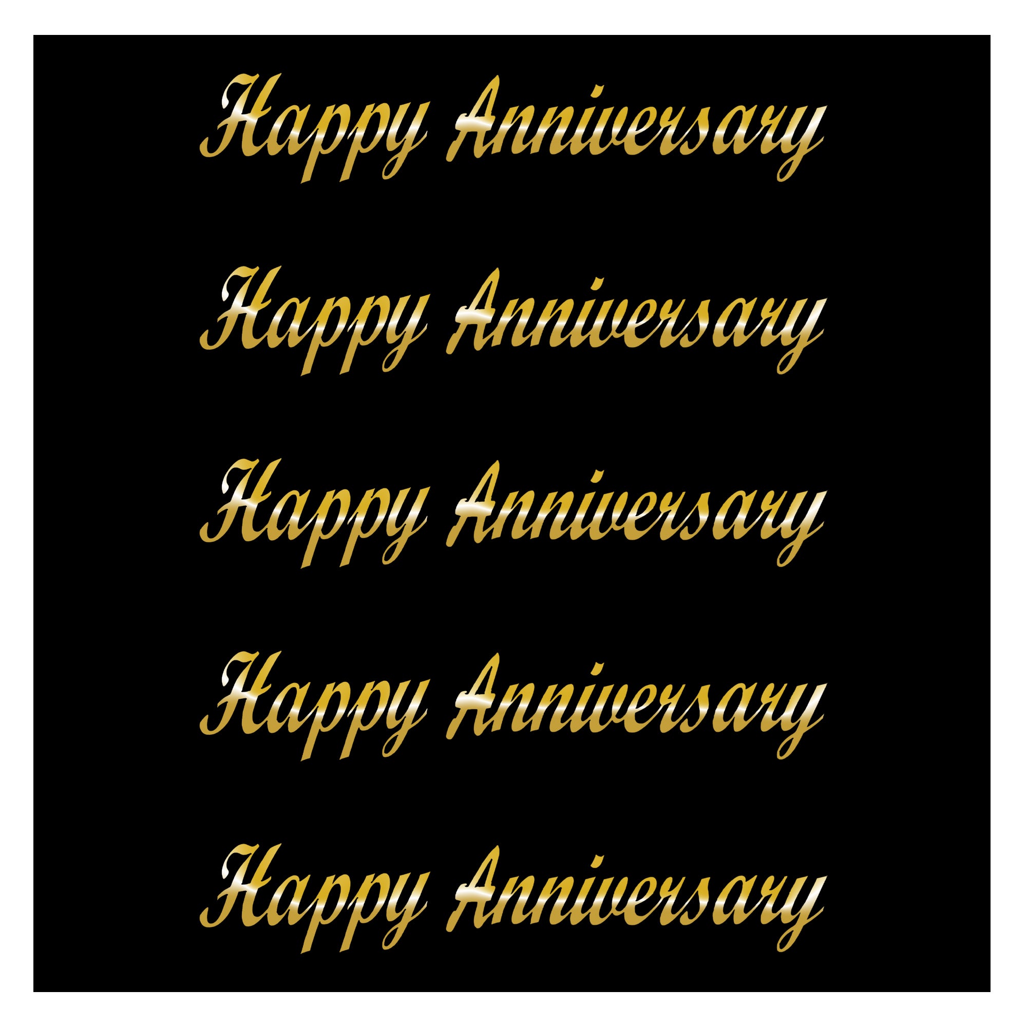 Comet Busters Elegant Happy Anniversary calligraphy sticker featuring premium blue script text for wedding anniversary décor, gift wrapping, photo albums, invitations and craft projects