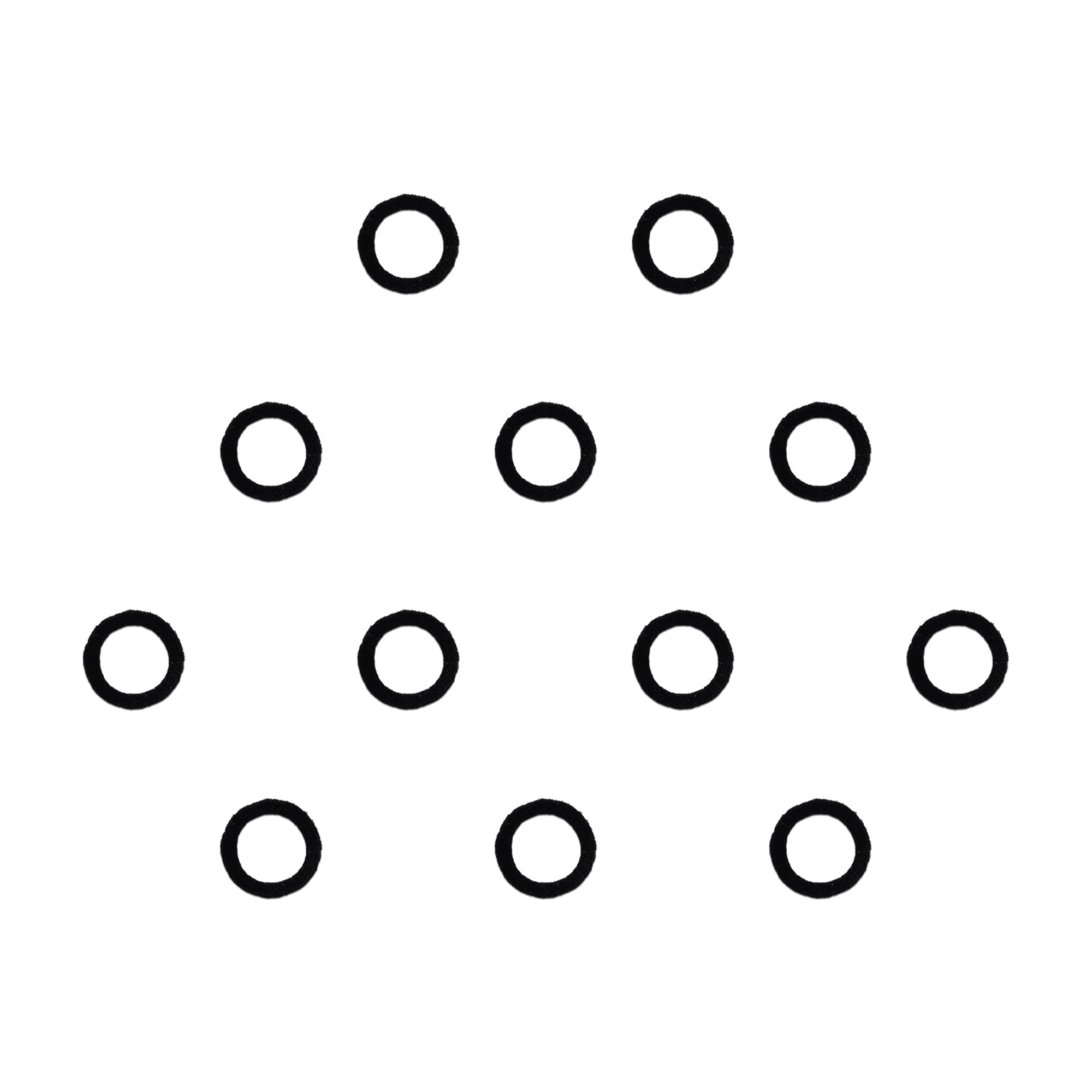Classic black circle outline bindis for women