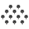 Comet Busters® Black Floral, Lotus – PVC – Handcrafted, Reusable & Skin-Friendly Bindis for Casual Wear (10mm) – Forehead Bindi Stickers for Women & Girls – BIN2456