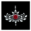Comet Busters® White, Red, Multicolor, Bengali Bindi– PVC, Velvet – Handcrafted, Reusable & Skin-Friendly Bindis for Bridal Wear (Free Size) – Forehead Bindi Stickers for Women & Girls – BIN2140