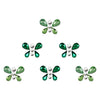 Comet Busters® Green Butterfly – Crystal, Diamond – Handcrafted, Reusable & Skin-Friendly Bindis for Party Wear (10mm) – Forehead Bindi Stickers for Women & Girls – BIN1701