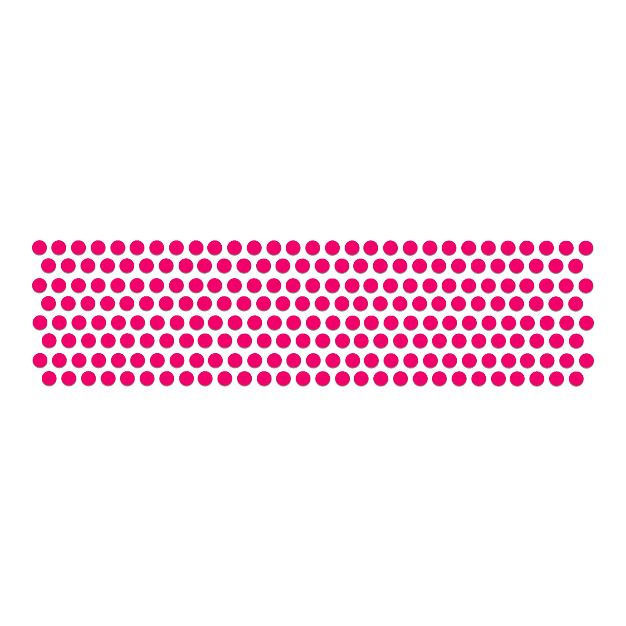 Comet Busters round magenta pink bindis arranged in neat rows, featuring a classic plain dot design for traditional, festive, and everyday wear.