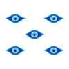 Comet Busters® Blue, Black, Multicolor Spiritual, Evil Eye – PVC – Handcrafted, Reusable & Skin-Friendly Bindis for Casual Wear (20mm) – Forehead Bindi Stickers for Women & Girls – BIN2278