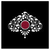 Comet Busters® White, Red, Multicolor, Bengali Bindi– PVC, Velvet – Handcrafted, Reusable & Skin-Friendly Bindis for Bridal Wear (Free Size) – Forehead Bindi Stickers for Women & Girls – BIN2299
