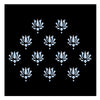Comet Busters® Lotus Floral Bindis – 10mm White Designer Bindi for Women & Girls (12 Bindis)(BIN2526)