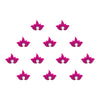 Comet Busters® Pink Floral, Lotus – Velvet, Diamond – Handcrafted, Reusable & Skin-Friendly Bindis for Party Wear (6mm) – Forehead Bindi Stickers for Women & Girls – BIN2258