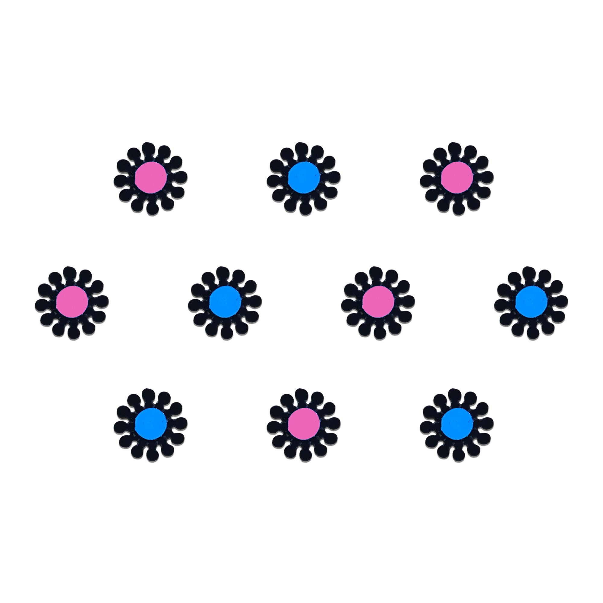 Comet Busters® Black Round Classic Bindis – Handcrafted, Reusable, Skin-Safe Indian Forehead Stickers for Women
