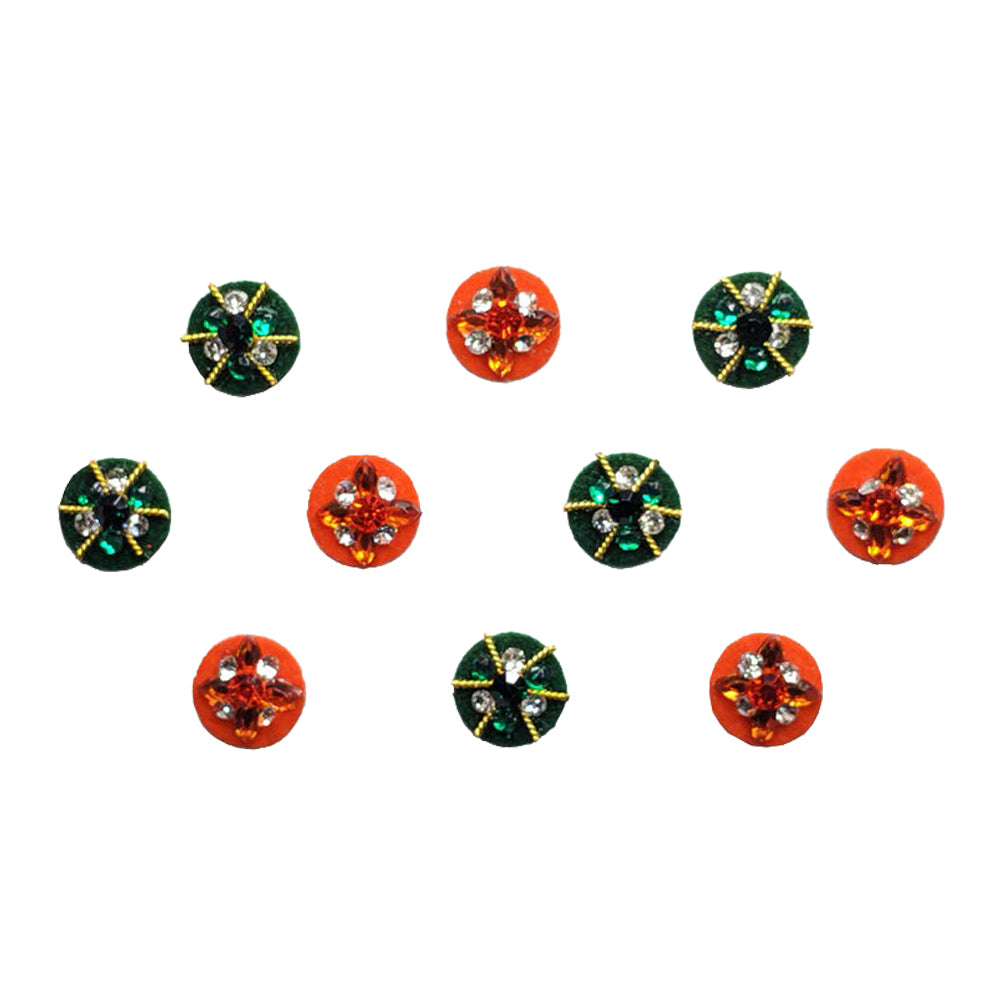 Comet Busters 10mm dual tone round velvet bindi