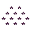 Comet Busters® Purple Floral, Lotus – Velvet, Diamond – Handcrafted, Reusable & Skin-Friendly Bindis for Party Wear (6mm) – Forehead Bindi Stickers for Women & Girls – BIN2257