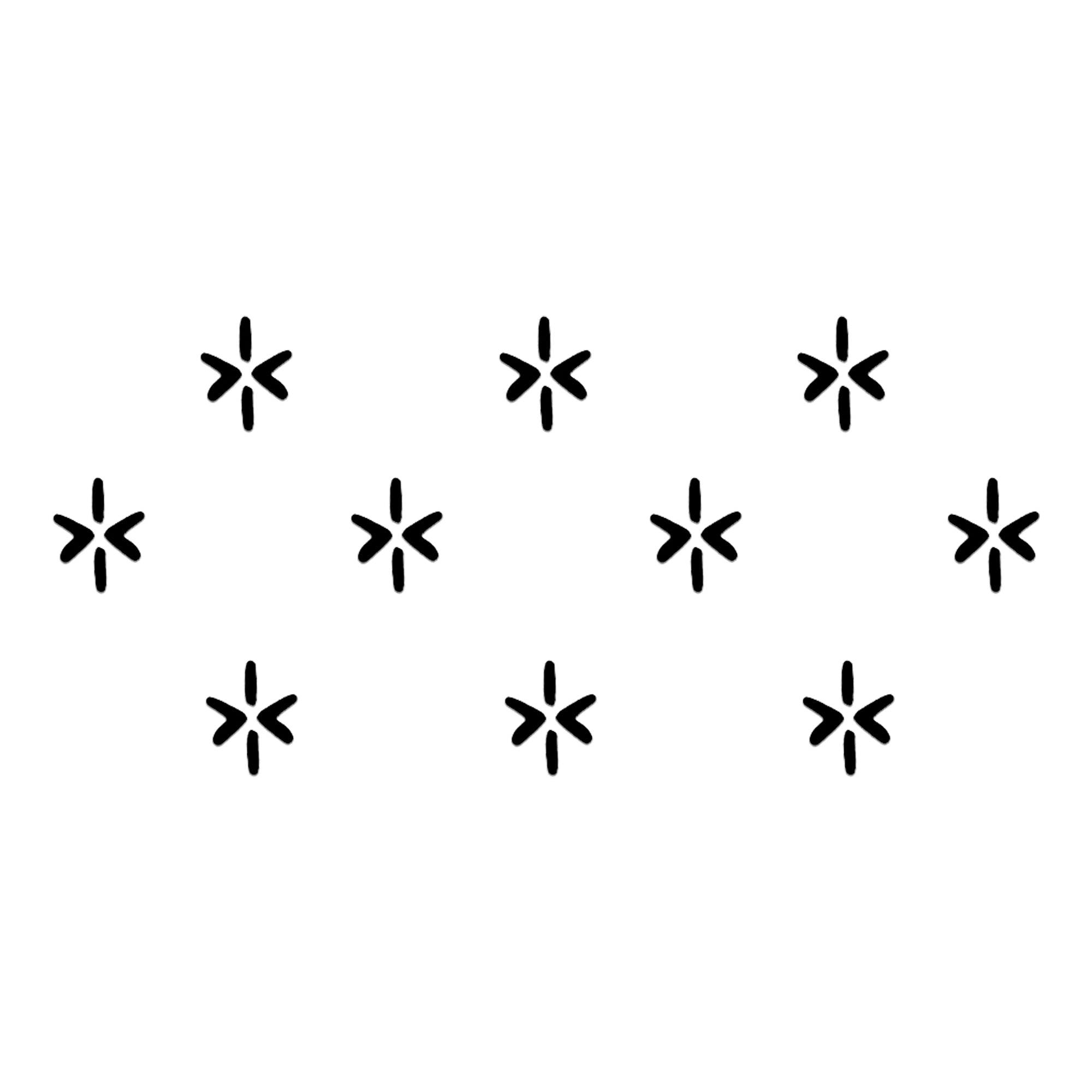 Comet Busters Four-Petal Star Designer Bindi | Minimalist Black Floral Geometric Bindi for Women & Girls