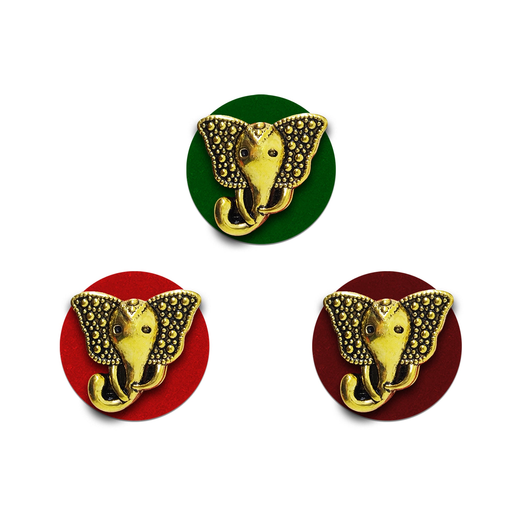 Indira by Comet Busters® Lord Ganesha Designer Bindi | Premium Ganpati Velvet Bindi for Women & Girls