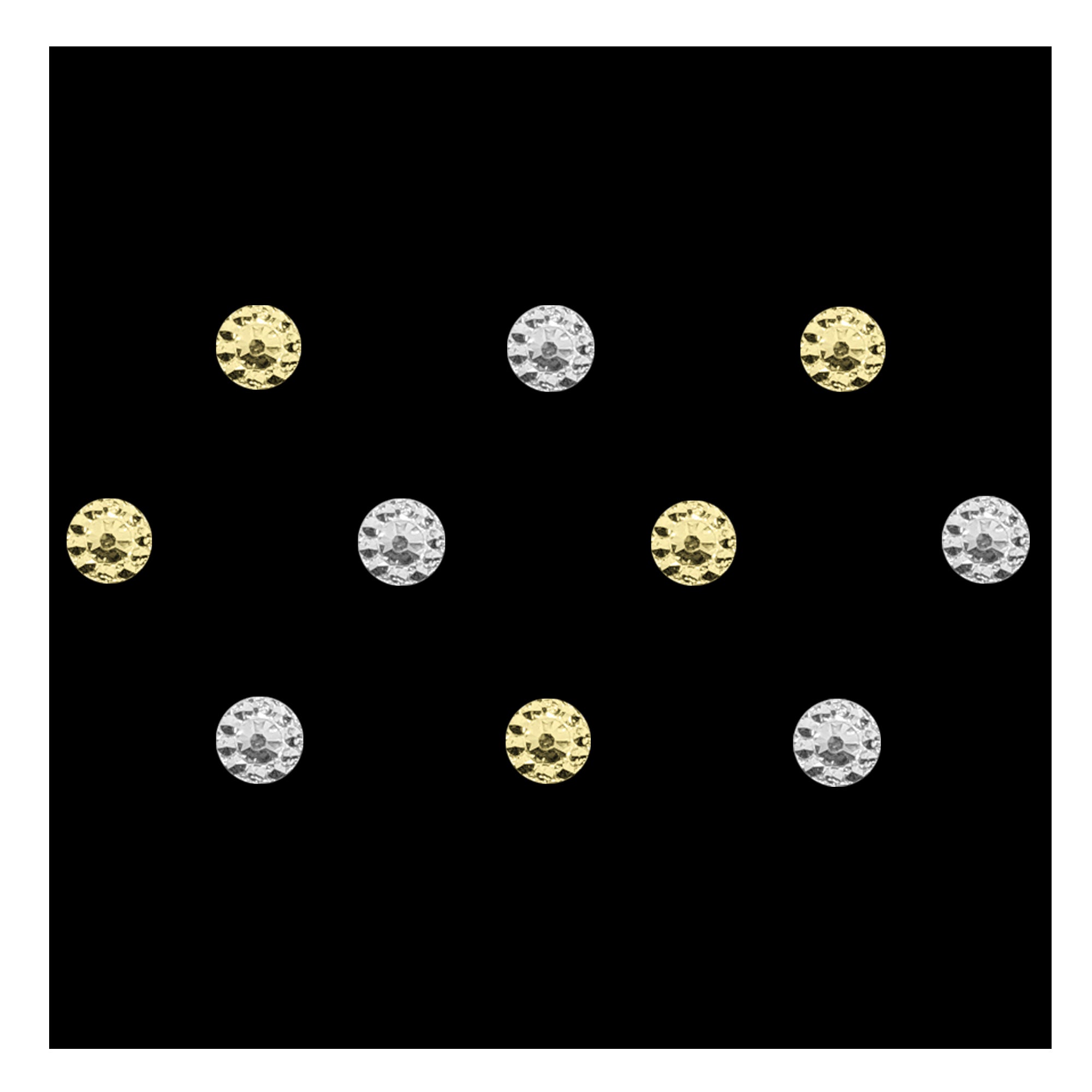 Comet Busters Gold Silver Round Fancy Bindis