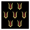 Comet Busters® Hanuman Tilak Bindis – 15mm Gold & Red Spiritual Bindi for Women & Men (7 Bindis) (BIN2562)
