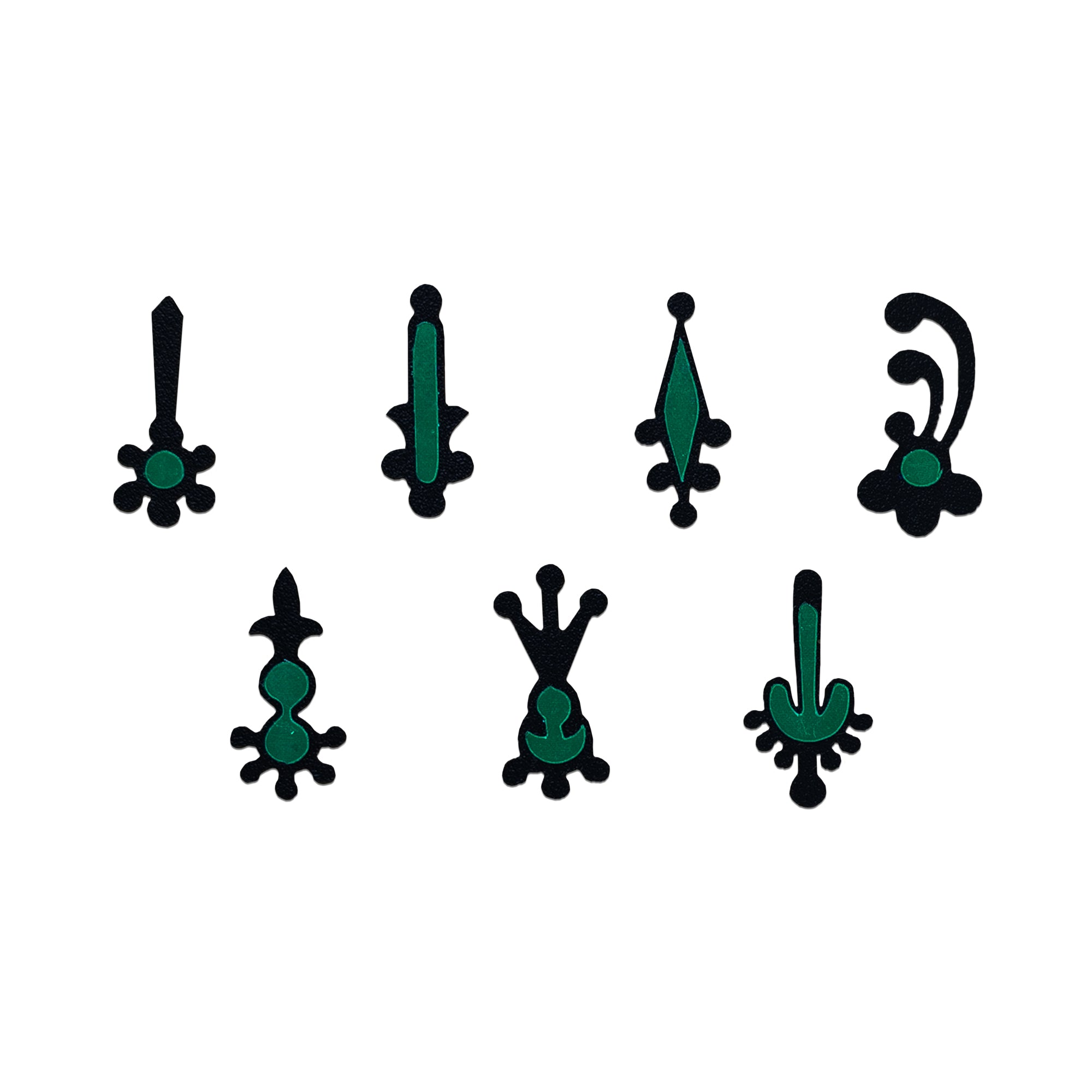 Comet Busters Green Designer Forehead Bindi 