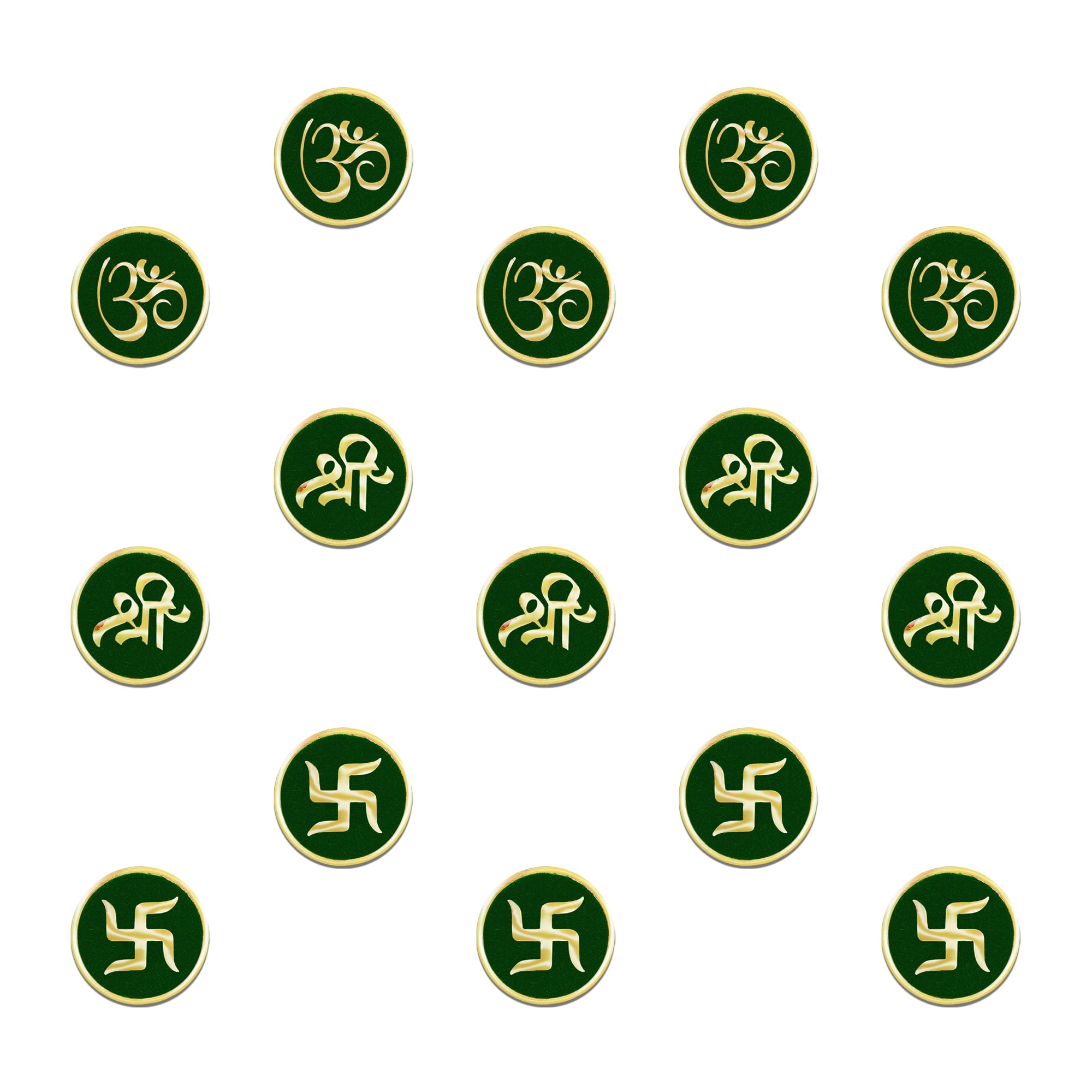 Indira by Comet Busters® Green Sacred Symbols Premium Designer Bindi