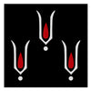 Comet Busters® White & Red Balaji / Hanuman Ji / Vaishnav Tilak – 30mm Spiritual Forehead Bindi for Men & Women (3 Bindis)(BIN2623)